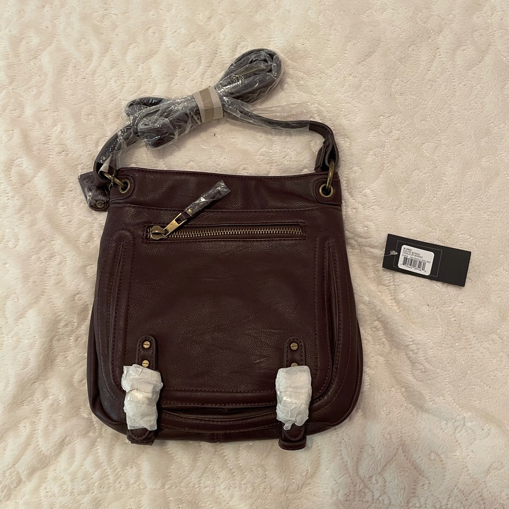 CLARKS BORDO LEATHER CROSS BODY PURSE NWT 65% OFF